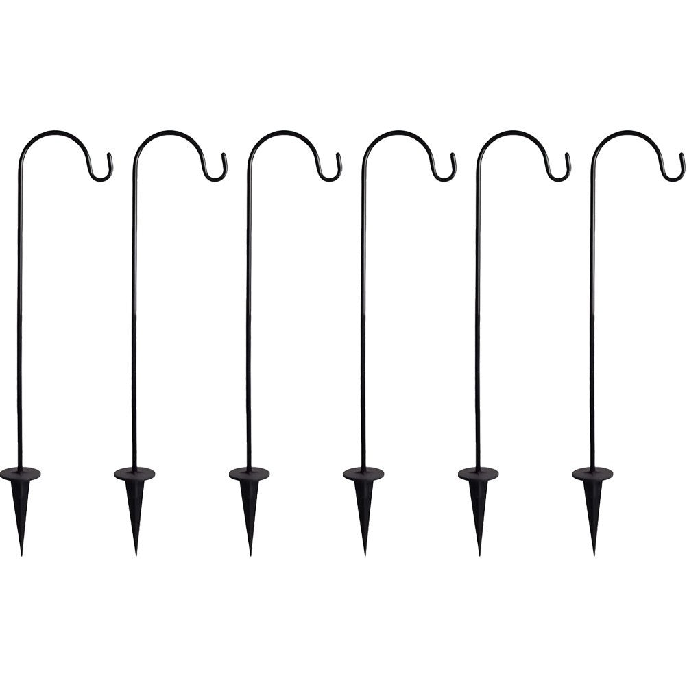 ya 14 6 Pcs Shepherd Hooks Iron Garden Stakes Outdoor Hooks for Hanging Solar Lights
