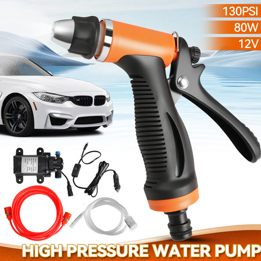ya 9 6.4 12V 130PSI Washdown Wash Pump Kit Electric DIY Car Washer Cleaner Sprayer Tool