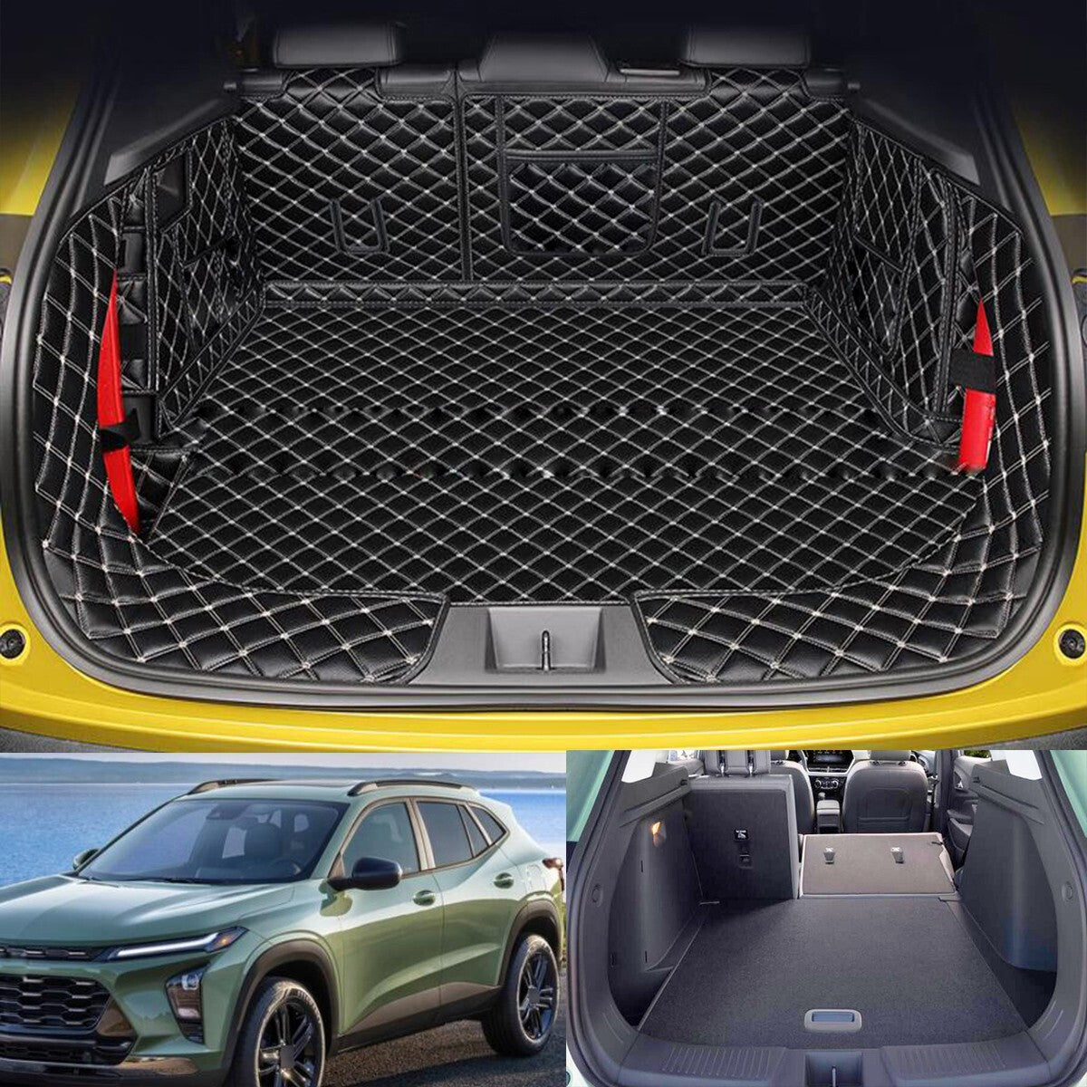 ya 7 6.10.3 Car Leather Boot Cargo Liner Tray Rear Trunk Floor Mat for Chevrolet Trax 2023+