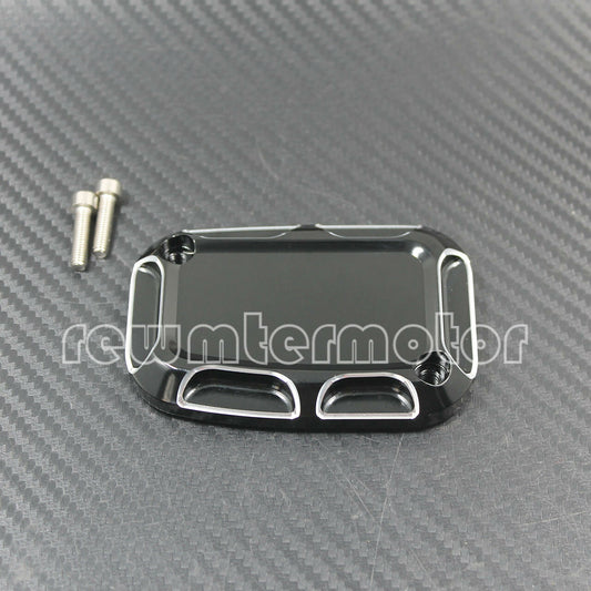 ya 4 6.17.2 Left Black Brake Master Front Cylinder Cover Fit for Harley Touring CVO VRSCD