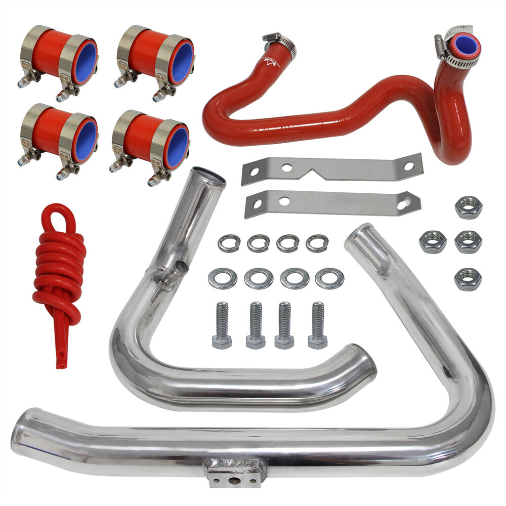 ya 3 6.25.2 Aluminum Turbo Intercooler Pipe Kit for Audi A4 for VW for Passat Quattro B5 1.8L Red