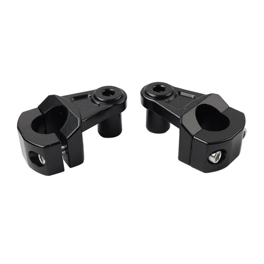 ya 3 6.25 Black Motorcycle HandleBar 7/8 22mm to 11/8 28mm Fat Bar Mount Clamps Riser