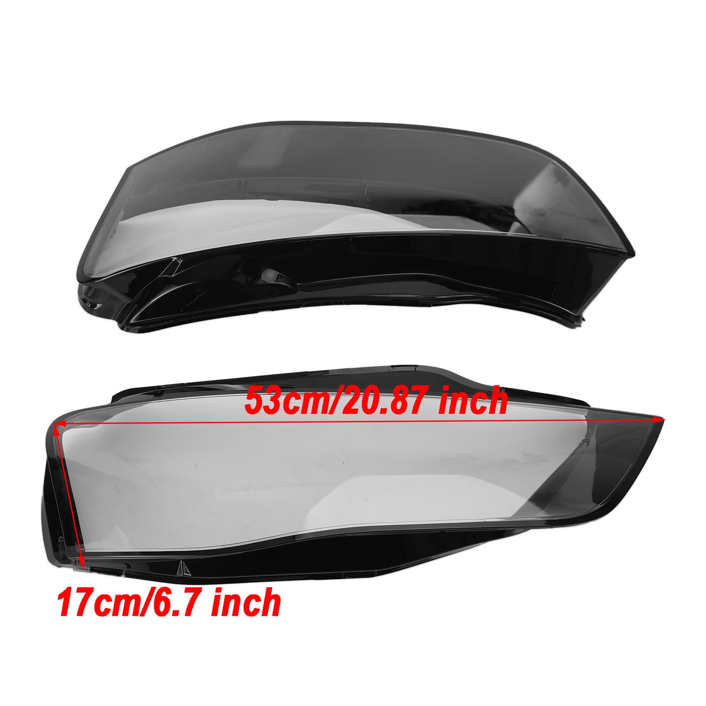 ya 1 8.5.2 Left +Right Headlight Lens Plastic Cover Shell for Audi A4 B8 Facelift 12-16