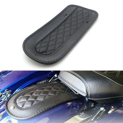 ya 5 8.7 Black Diamond Rear Fender Bib PU Leather for Harley Solo for Seat Touring FLHX 08-18