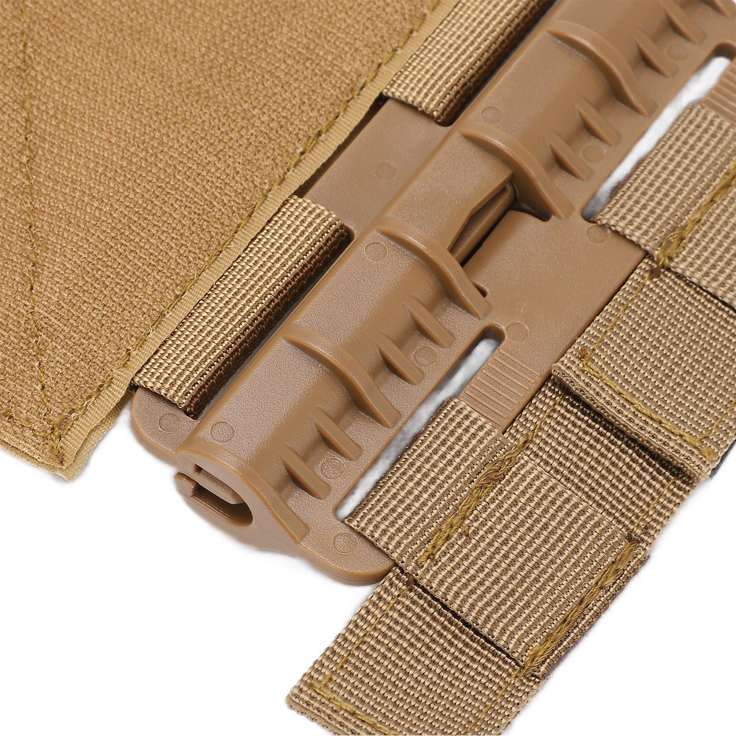 ya 26 Tan 2pcs Outdoor Quick Release Cummerbund MOLLE Removal Buckle Nylon Portable