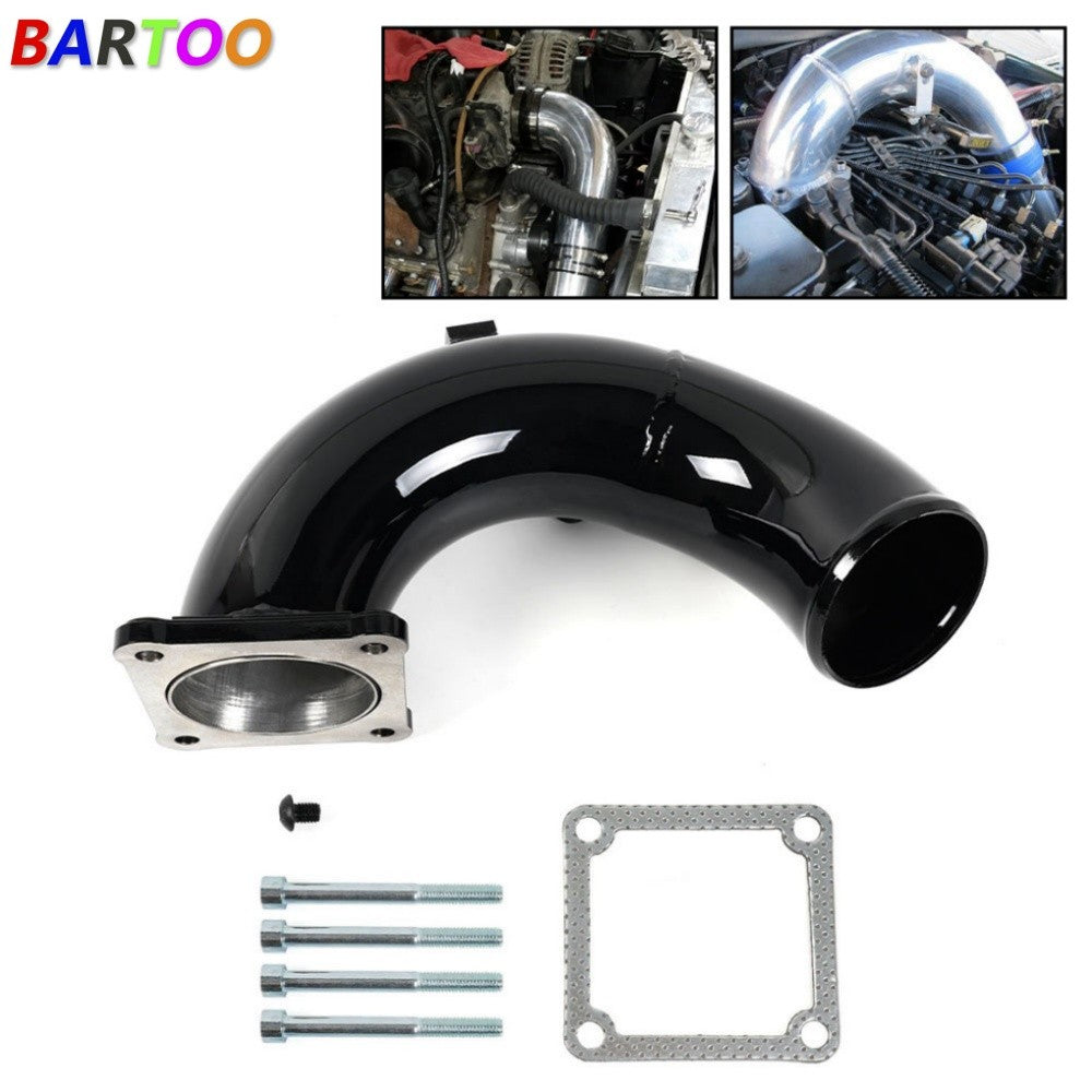 ya 1 7.1 Black 3'' Air Intake Elbow Tube Horn for Dodge for Ram 5.9L Diesel 1998-2002