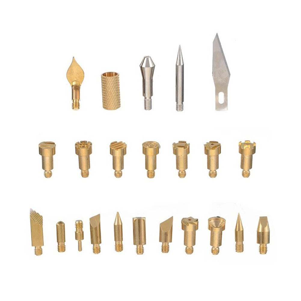 ya 28 23pcs Electric Soldering Iron Tips Head Wood Burning Pen Art Leather Engraving