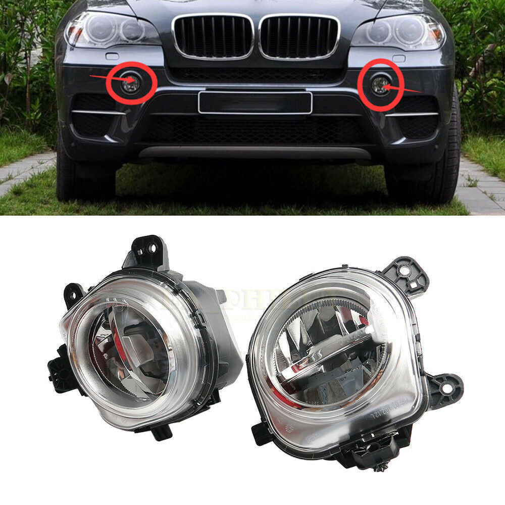 ya 1 8.12 baidi Front Bumper Mounted LED Fog Light Lamp LH & RH Pair for X3 F25 X4 F26 X5 X6