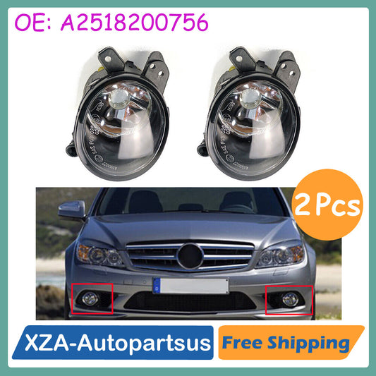 ya 13 5.27.2 2Pcs Fog Lights Driving Bumper Lamp for Mercedes-Benz C-Class W204 2007-10 CLS