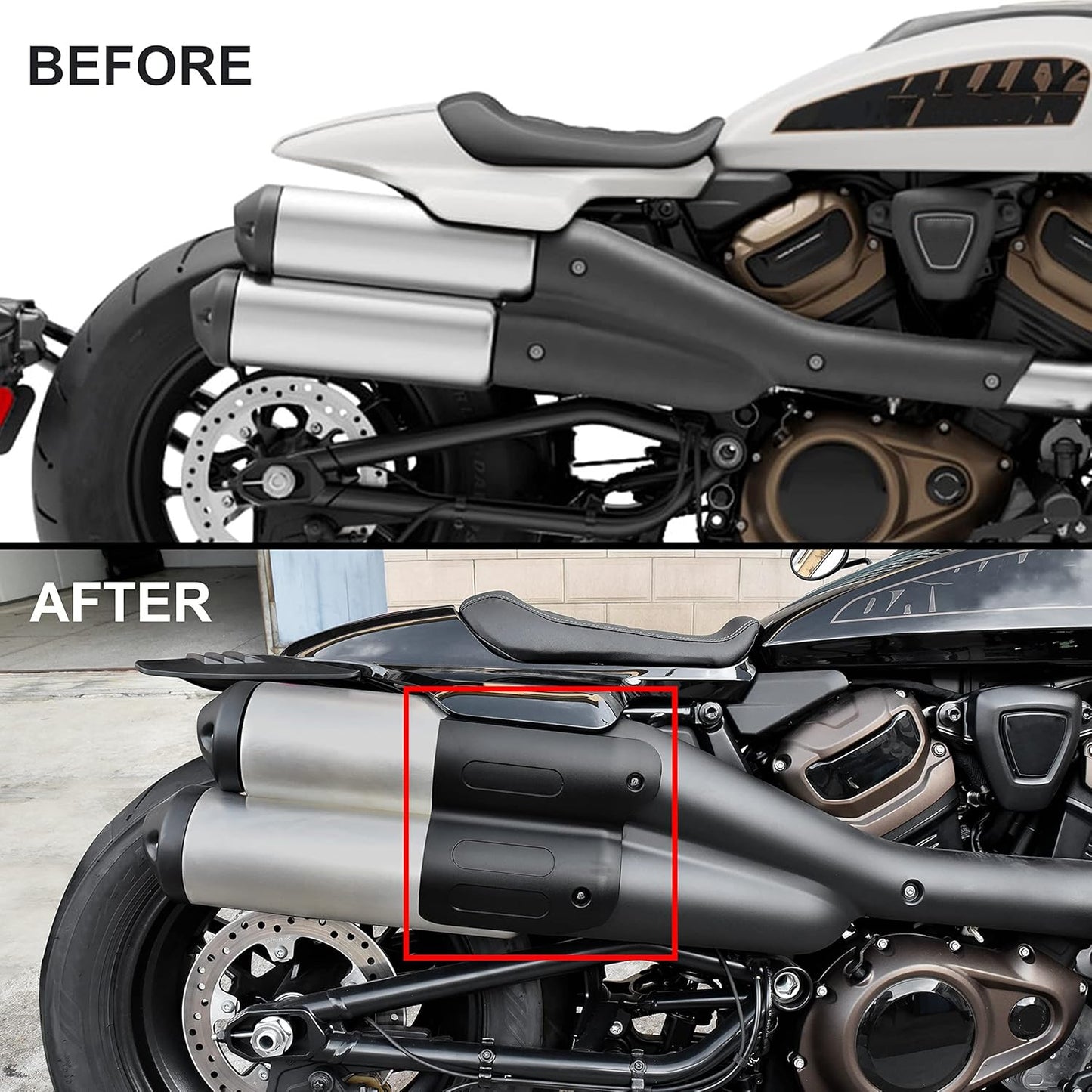ya 2 6.30 Motorcycle exhaust heat shield suitable for Harley Sportster S RH1250S 2021-2024