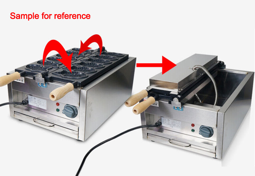 ya 25 Commercial Nonstick Electric 6pc Fish Shaped Taiyaki Maker Waffle Machine Good,
