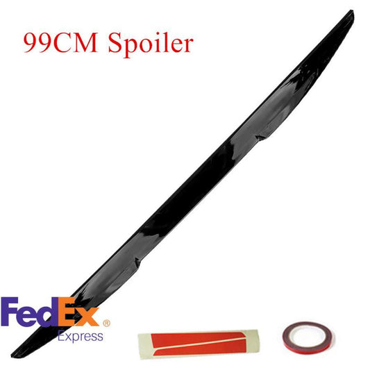ya 3 6.23 DIY Refit Spoiler PU Glossy Black Car Rear Roof Lip Spoiler Lip Wing Tail 99CM