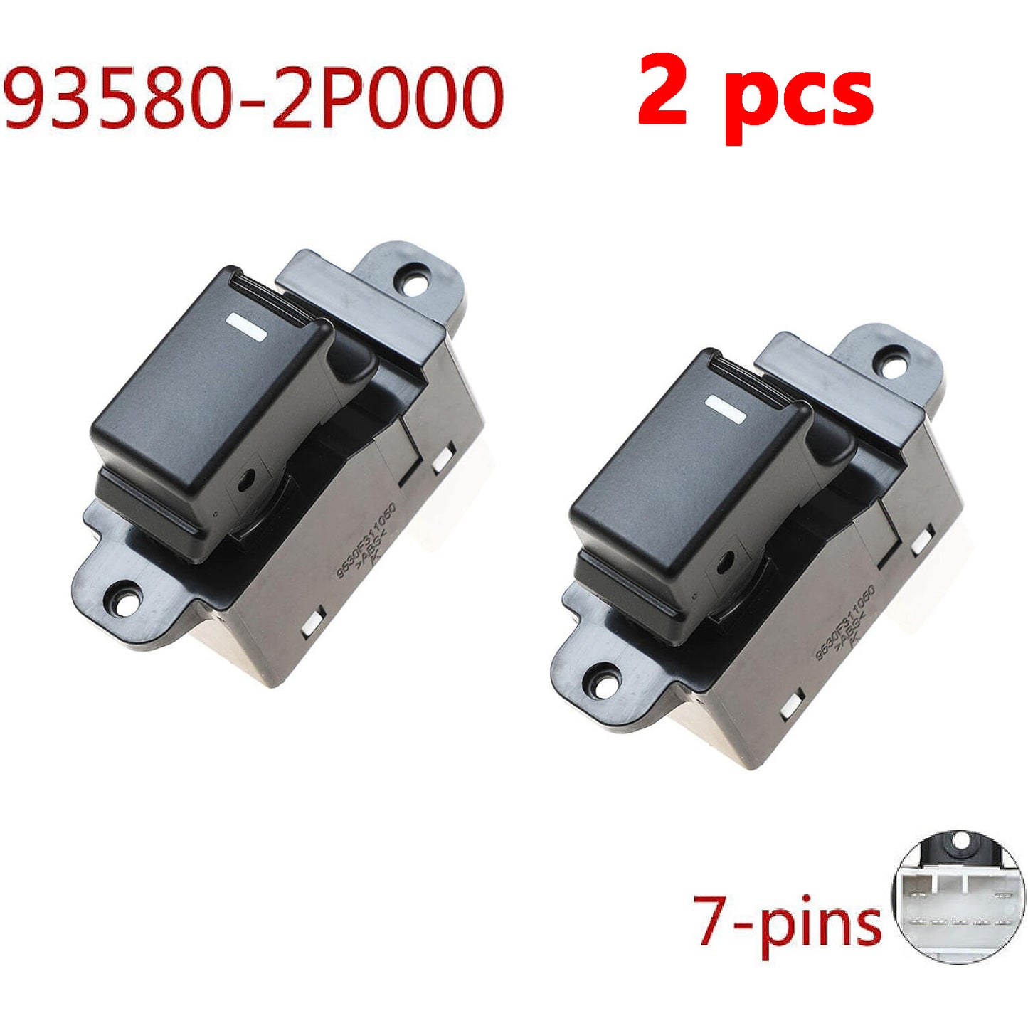 ya 1 8.5.1 2pcs Passenger Power Window Switch 93580-2P000 Fit for KIA Sorento 2011-2015