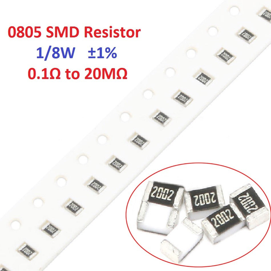 50PCS 1/8W 0805 SMD/SMT Resistors ©I1% -Full Range of Values ( 0.1´Î to 20M´Î )