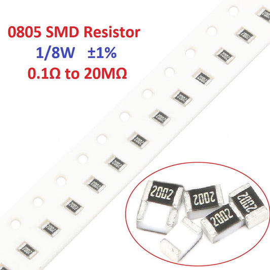 50PCS 1/8W 0805 SMD/SMT Resistors ©I1% -Full Range of Values ( 0.1´Î to 20M´Î )