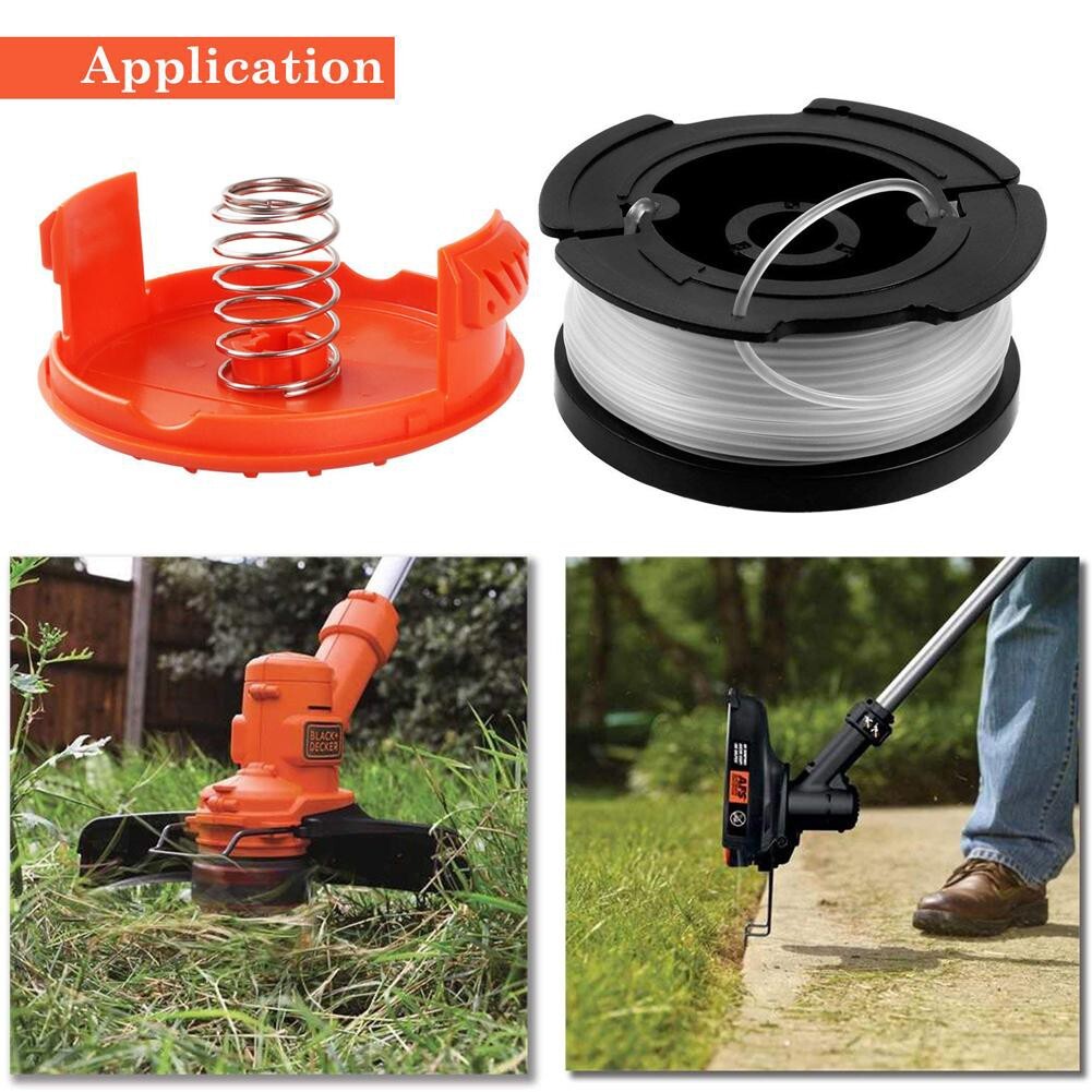 ya 17 Easy to Use Replacement Trimmer Line  Cap for Black Decker 30ft + Cap + Spring