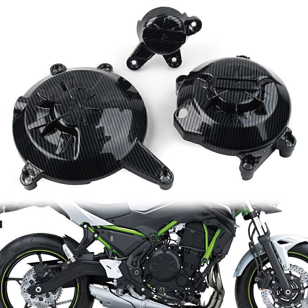 ya 2 6.30 for Kawasaki -Z650 17-2020 Carbon Fiber Engine Case Cover Slider Protector Case