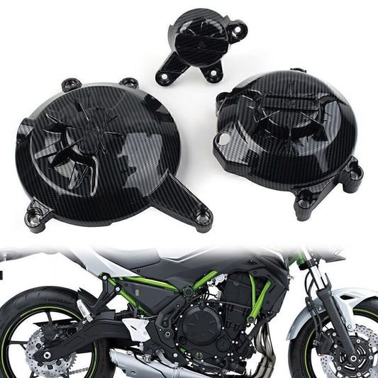 ya 2 6.30 for Kawasaki -Z650 17-2020 Carbon Fiber Engine Case Cover Slider Protector Case