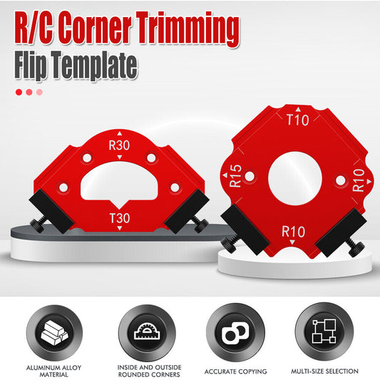 Woodworking Edge Trimmer Round R-corner Arcs Angle Positioning Template R10-R60