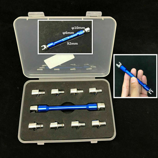 ya 1 7.3 Blue CNC motorcycle spoke wrench with 10 hardened hea for DS 5.0-6.8 suitable for most motorcycles