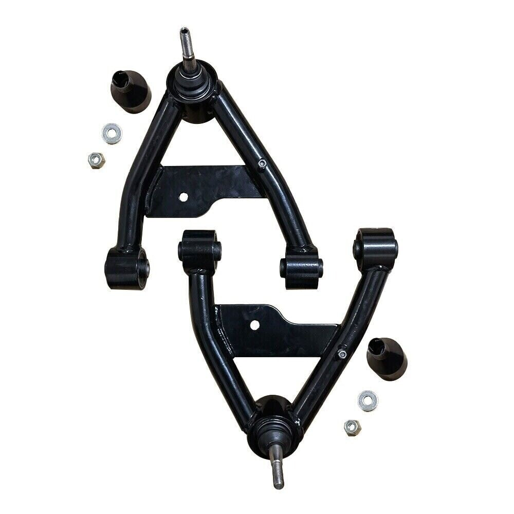 ya 2 6.29 2pcs Front Upper Control Arms 2-4 Lift For 1982-2001 for Chevy S10 GM S15 4WD Black