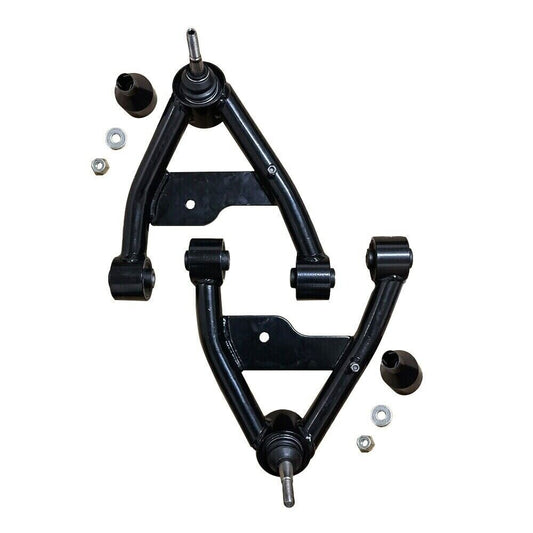 ya 2 6.29 2pcs Front Upper Control Arms 2-4 Lift For 1982-2001 for Chevy S10 GM S15 4WD Black