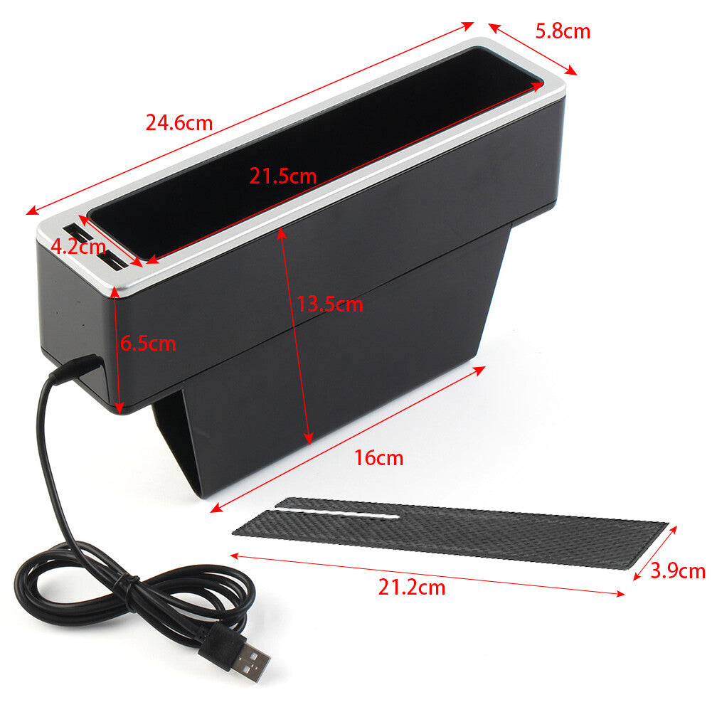ya 2 6.26 Car Crevice Storage Box Multifunction Gap Filler Holder For Wallet Phone Slit
