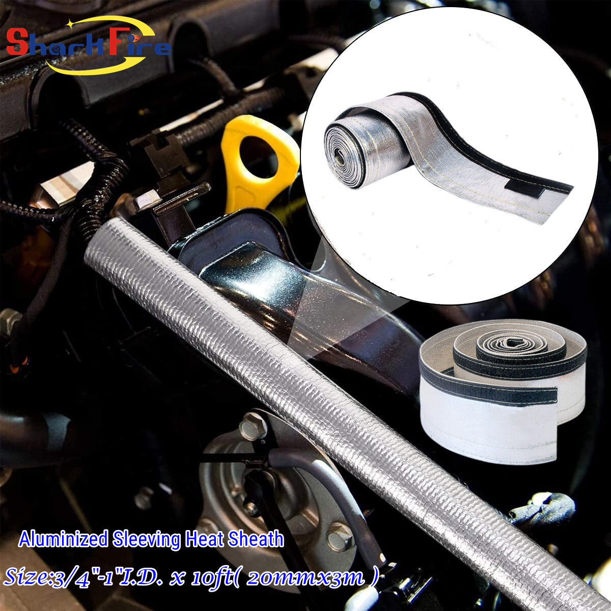 ya 5 8.7 Heat Shroud Sleeve Alu for Mini zed Sleving 3/4 inch fuel line heat shield for intake
