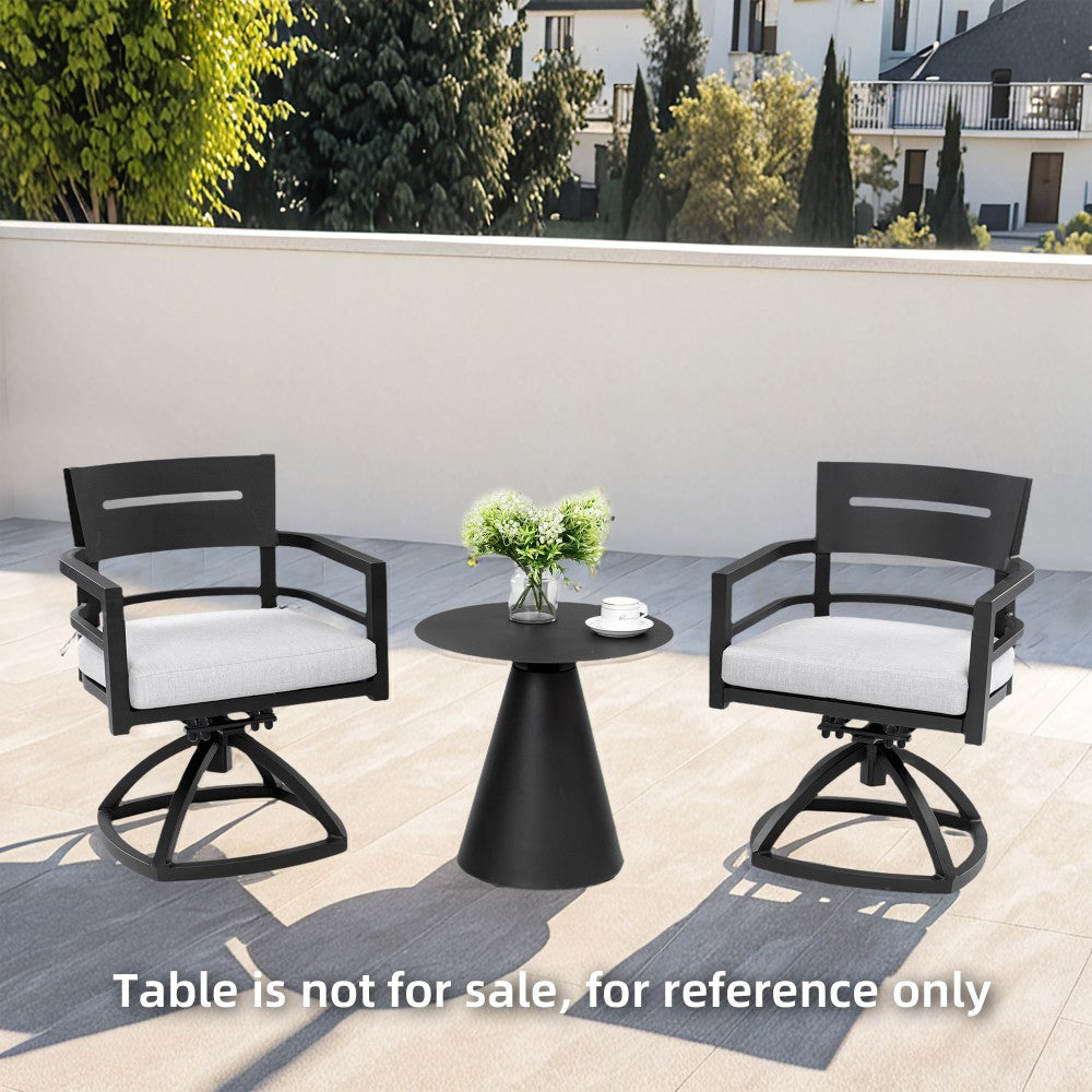 ya 28 2PCS Outdoor Patio Aluminum Swivel Rocker  with Sunbrella Fabric Cushions