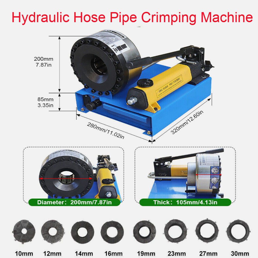 ya 25 Manual Hydraulic Hose Crimper With 8 Dies High Pressure Hose Fitting Crimpe