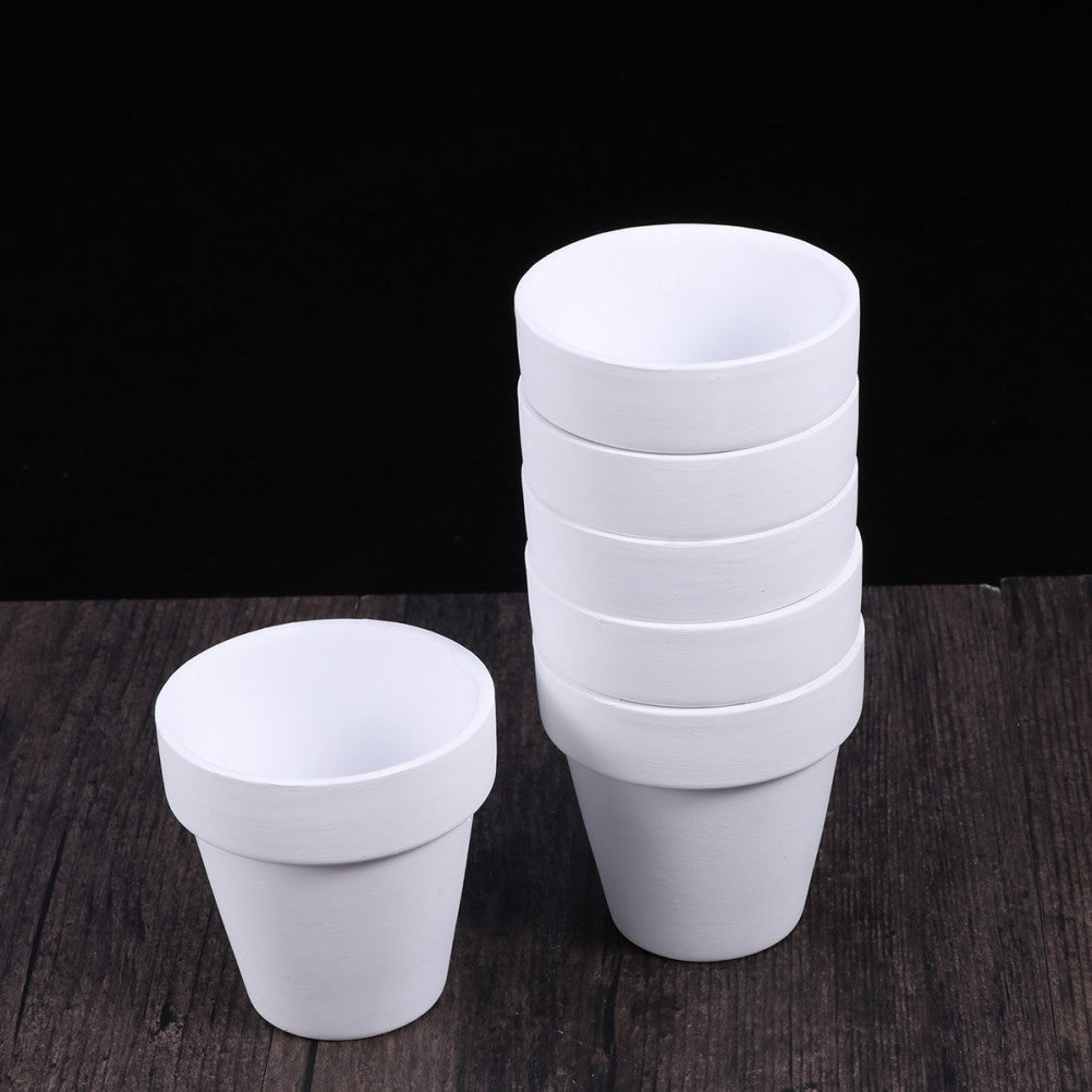 ya 14 10Pcs Small White cotta Pot Clay Ceramic Pottery Planter Cactus Flower Pots