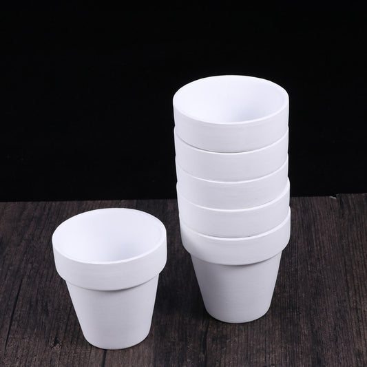 ya 14 10Pcs Small White cotta Pot Clay Ceramic Pottery Planter Cactus Flower Pots