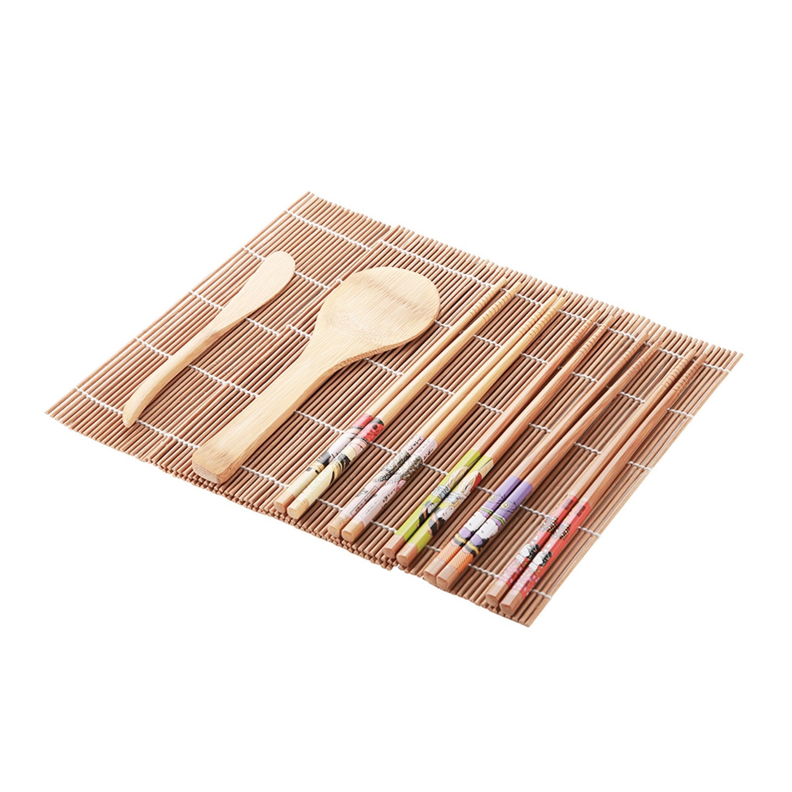 ya 26 13Pcs/set Bamboo Sushi Making Kit Family Office Party Homemade Sushi
