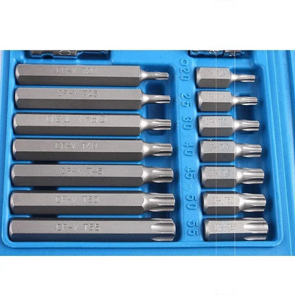 ya 14 40Pcs Impact Socket Set 1/2'' 3/8'' Adaptor Drive Shank Hex Torx XZN Spline Star