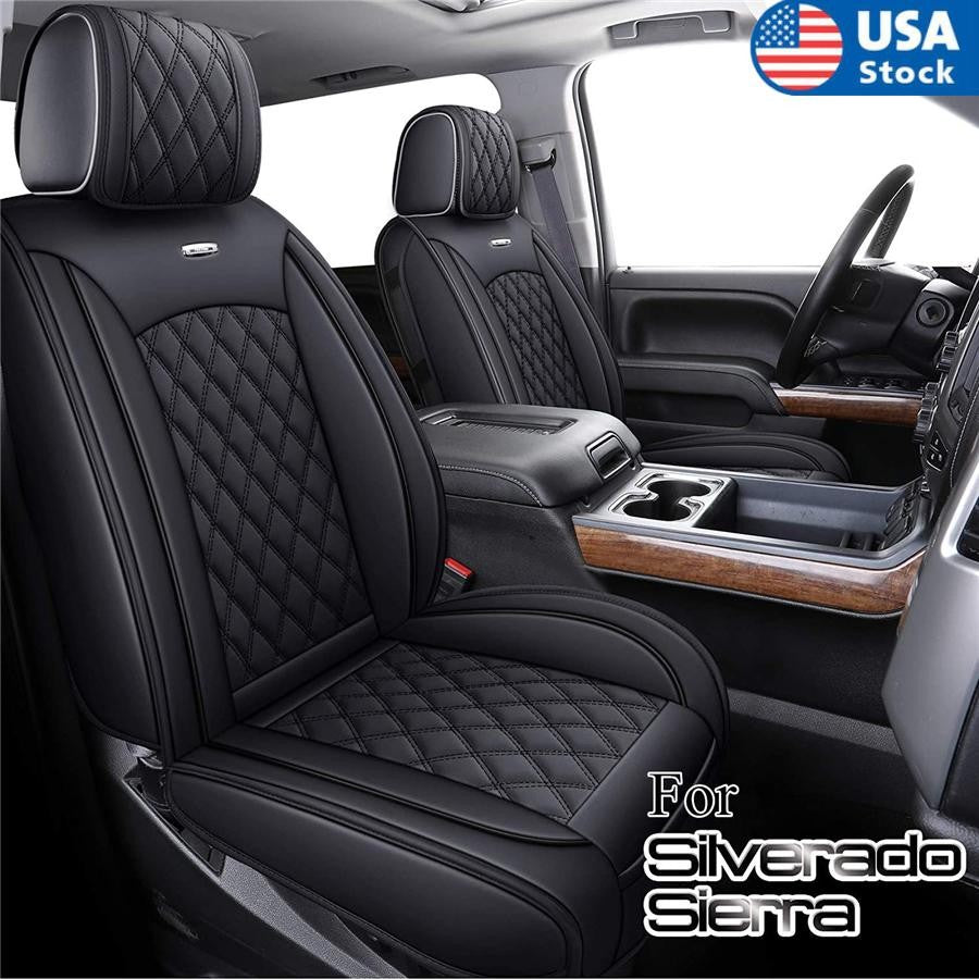ya 12 5.22 Full Set Car for Seat Cover PU Leather for Chevy Silverado for GMC for Sierra 1500 2007-22