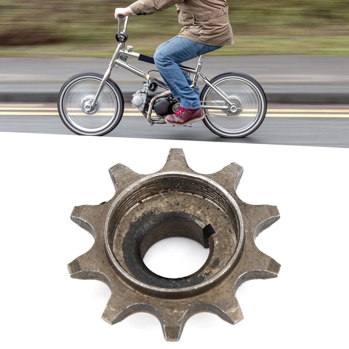ya 5 8.7 Front Sprocket Cog 10T Teeth Iron Alloy For 48 80 2 Stroke Motorized