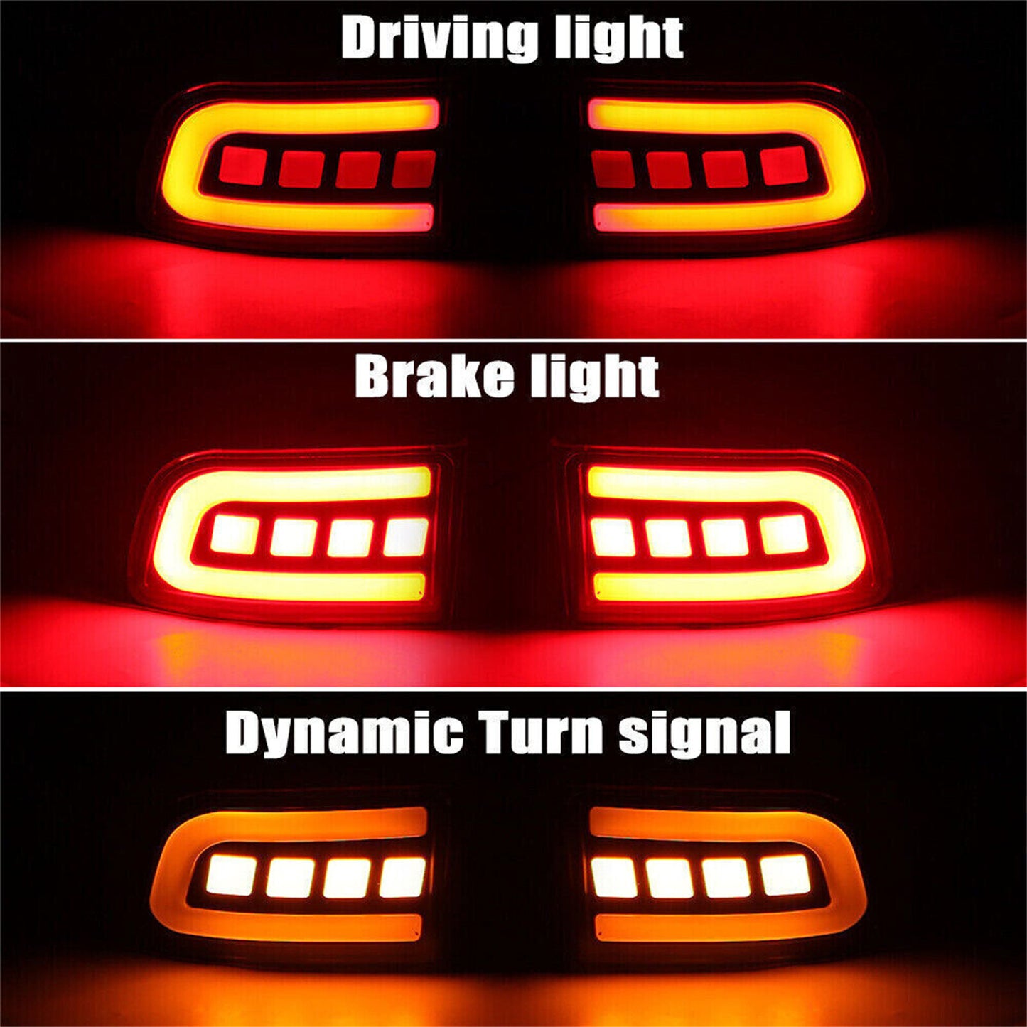 ya 1 8.5.2 For 4Runner 2003-2005 Prado 2002-2009 LED Rear Bumper Brake Signal Light