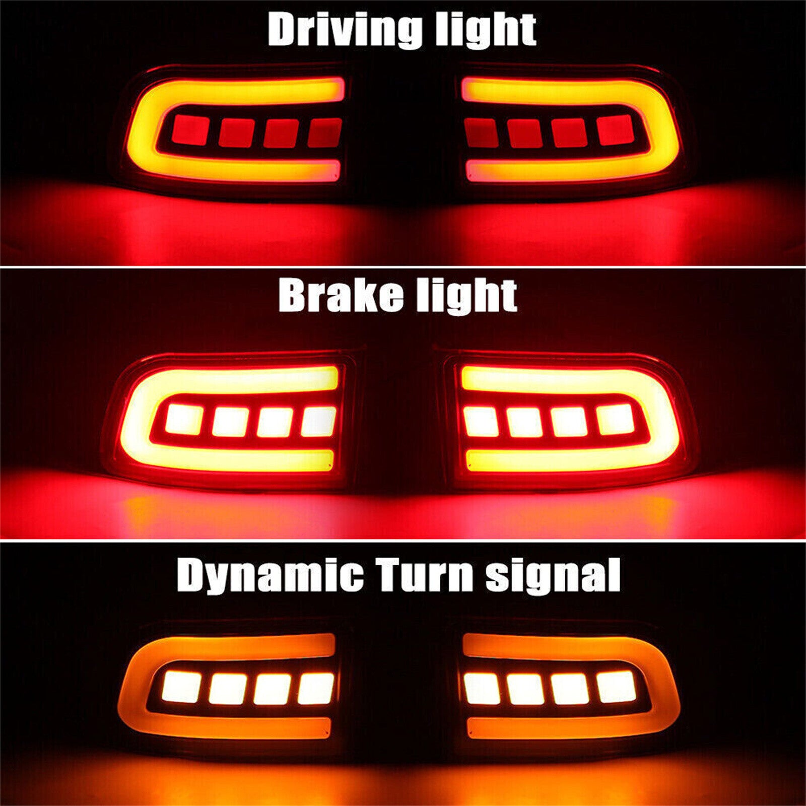 ya 1 8.5.2 For 4Runner 2003-2005 Prado 2002-2009 LED Rear Bumper Brake Signal Light