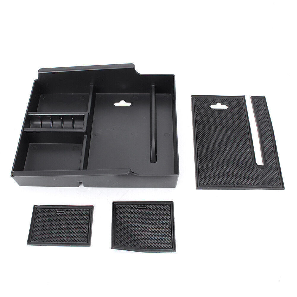 ya 5 8.7 1x Car Armrest Storage Box Holder for Toyota Alphard 2015 2016 2017 Black