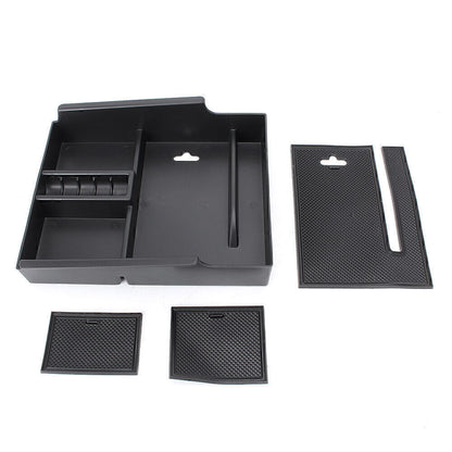 ya 5 8.7 1x Car Armrest Storage Box Holder for Toyota Alphard 2015 2016 2017 Black