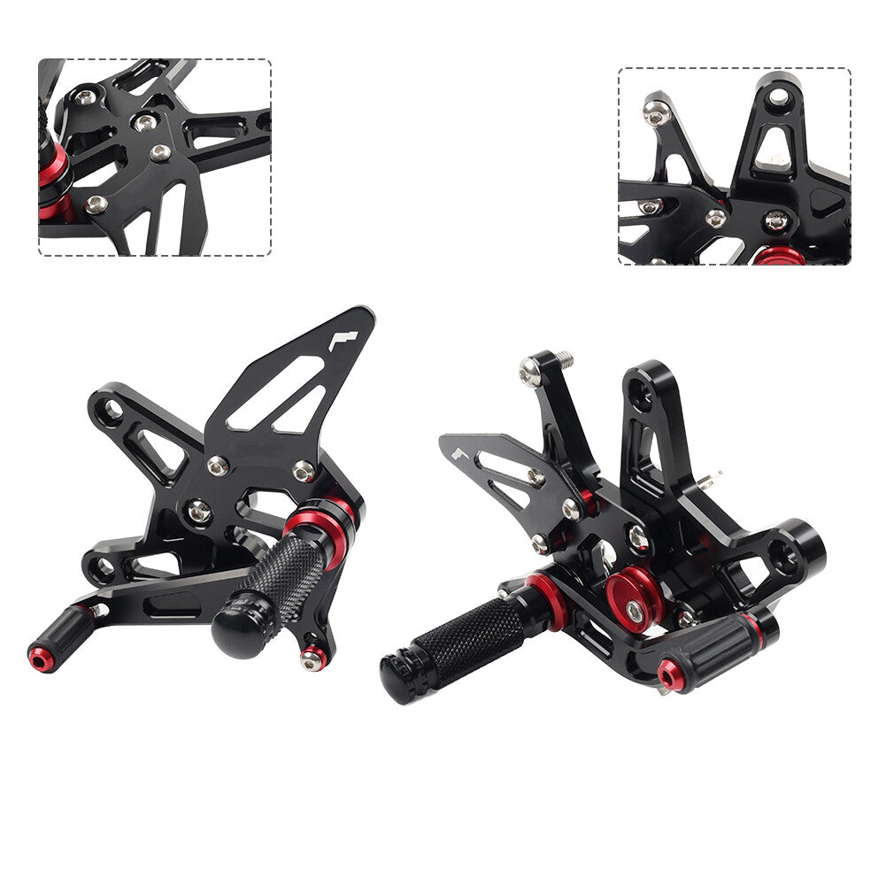 ya 11 6.8 Fit for Kawasaki ZX-6R 22-24 Motorcycle Foot Peg Rearsets Pedal Adjustable Footrests