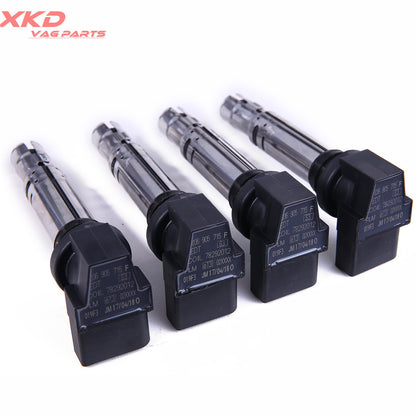 ya 5 8.7 4Pcs Set Spark Plug Ignition Coils for VW Beetle for Golf for JETTA for Passat 1.6FSI 1.4TSI