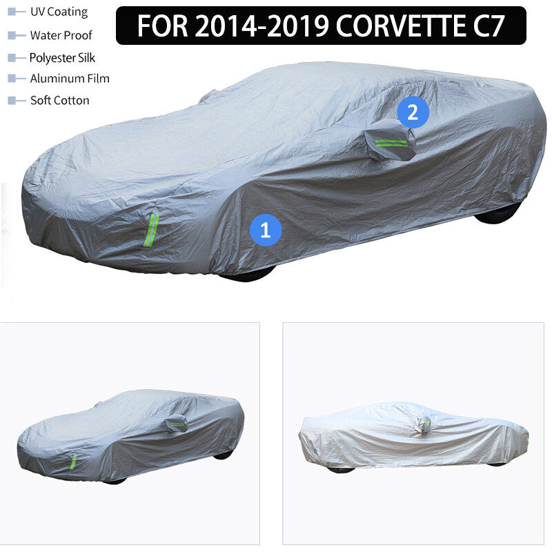 ya 5 8.7 For 14-19 for Corvette C7 Full Car Protection Cover Waterproof Sun UV Snow Dust Rain