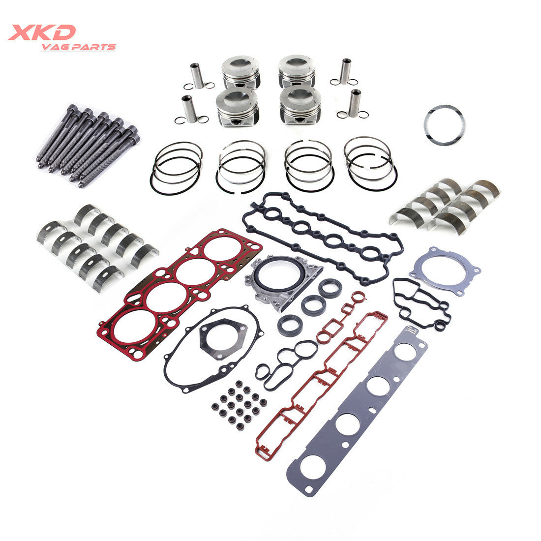 ya 5 8.7 2.0T Engine Full Gasket Piston Overhaul Rebuilding Kit for VW for Golf for Audi A4 BPY