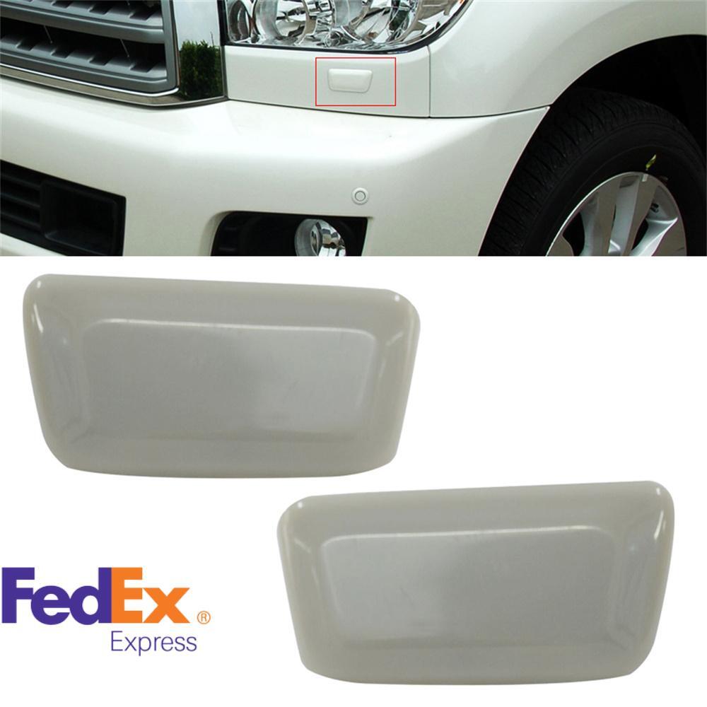 ya 13 5.27.2 Pair Grey Car Headlight Washer Cover Left & Right for Toyota Sequoia 2008-2020