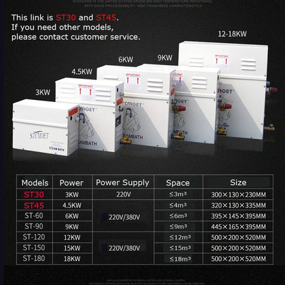 ya 25 3KW 4.5KW Home Use Steam Machine 220v Steam Generator Sau Dry Stream Fur ce