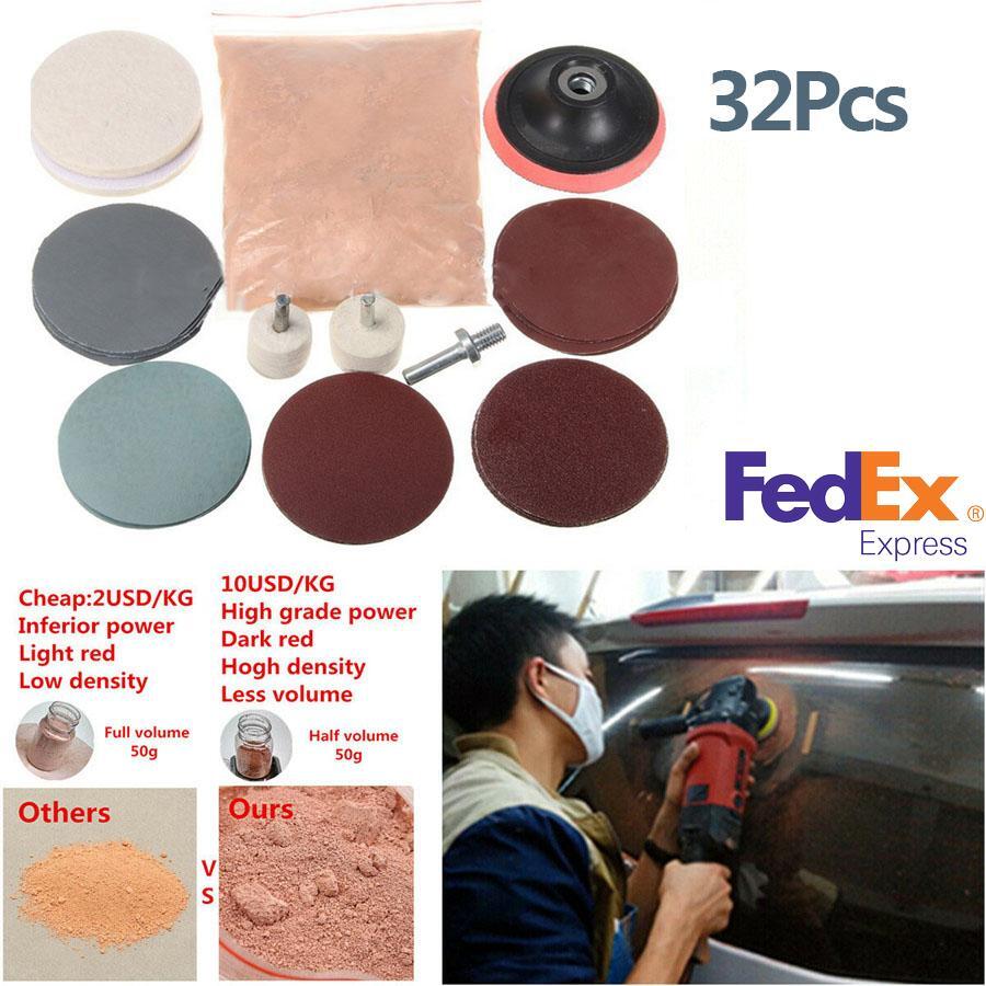 ya 5 8.7 New Auto Car Glass Polishing Deep Scratch Remover Kit 8 Oz Cerium Oxide Powder