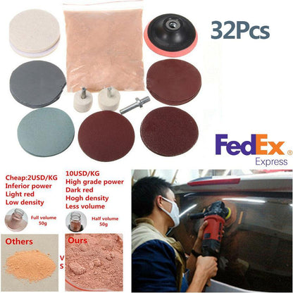 ya 5 8.7 New Auto Car Glass Polishing Deep Scratch Remover Kit 8 Oz Cerium Oxide Powder