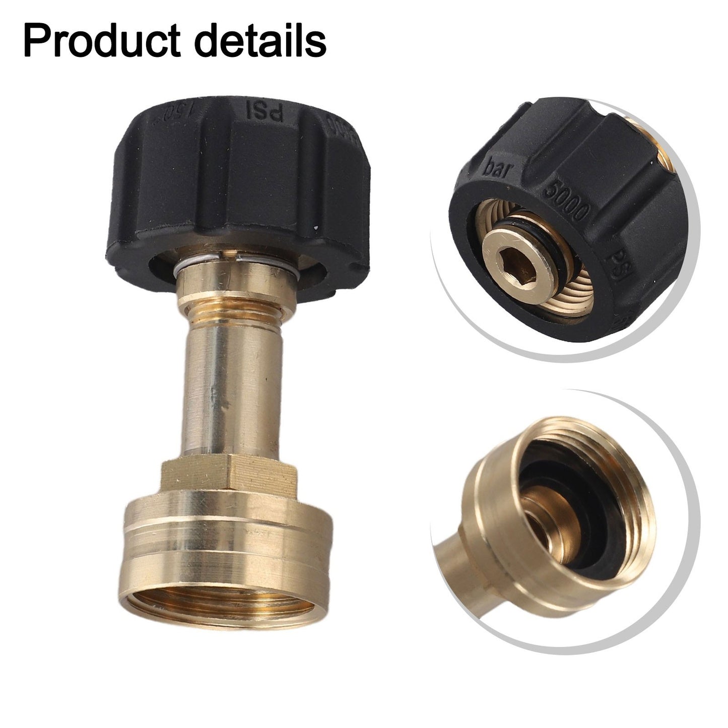 ya 26 Easy Install M22 to 14mm Quick Connect Adapter for Garden Hose and Washer