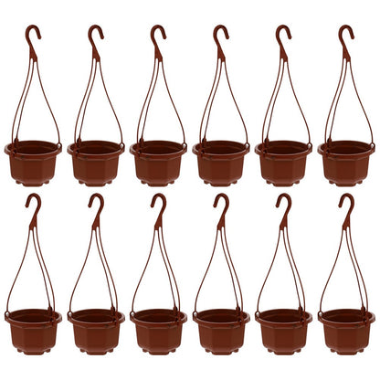 ya 14 12 Sets Hanging Flower Pots Plastic Planters for Indoor Outdoor Gardening